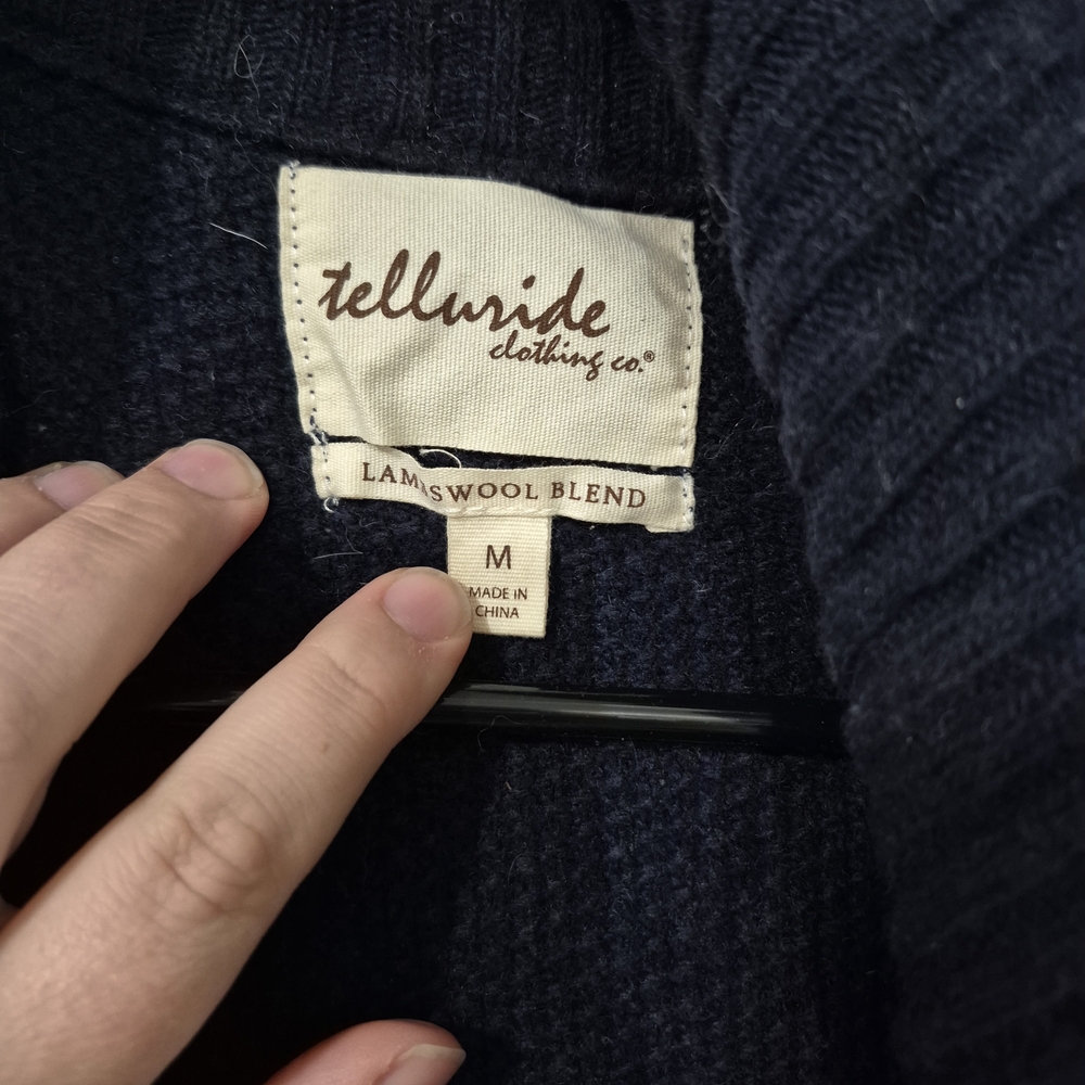 Navy and White Patterned Cardigan - Picture 2 of 4